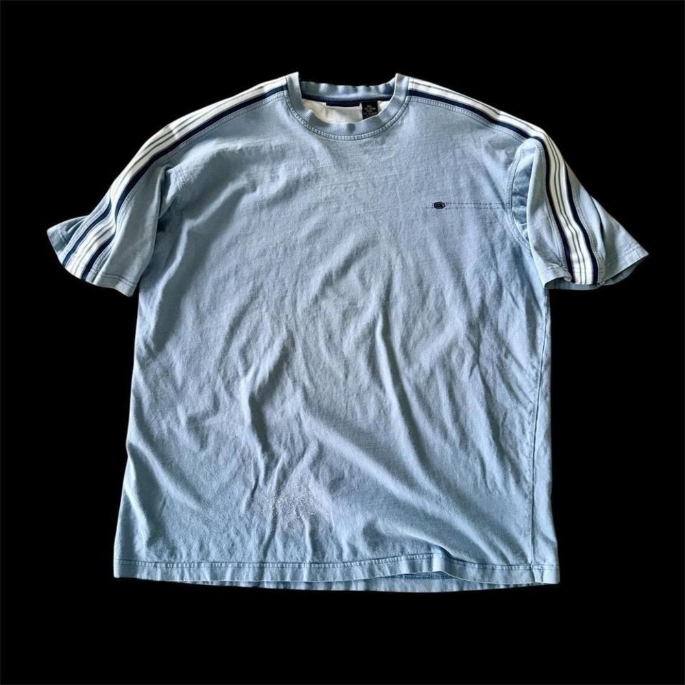 Vintage 90s Gotcha Shirt Sz‎ XL Stripe Sleeve Surf Skate Y2K Blue Distressed